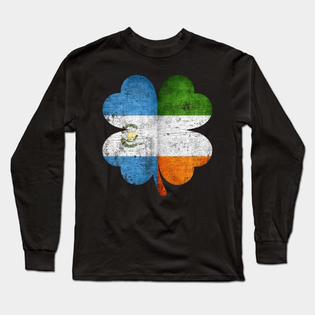 Guatemalan Irish Shamrock Guatemala Ireland Flag St Patrick's Day Gift Long Sleeve T-Shirt by Henry jonh